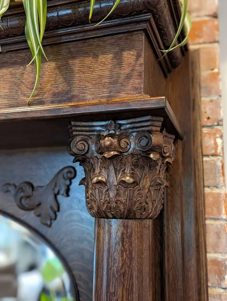 Victorian Oak Mantle & Overmantle image indicator(2)