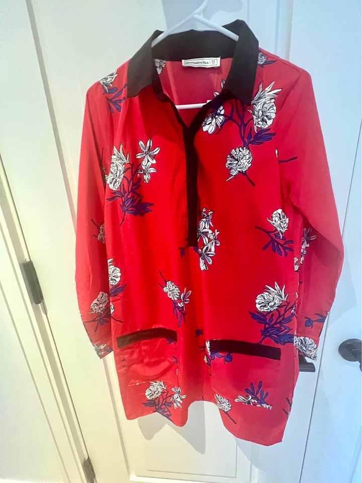 New With Tag! Abercrombie & Fitch Red Dress Size M
