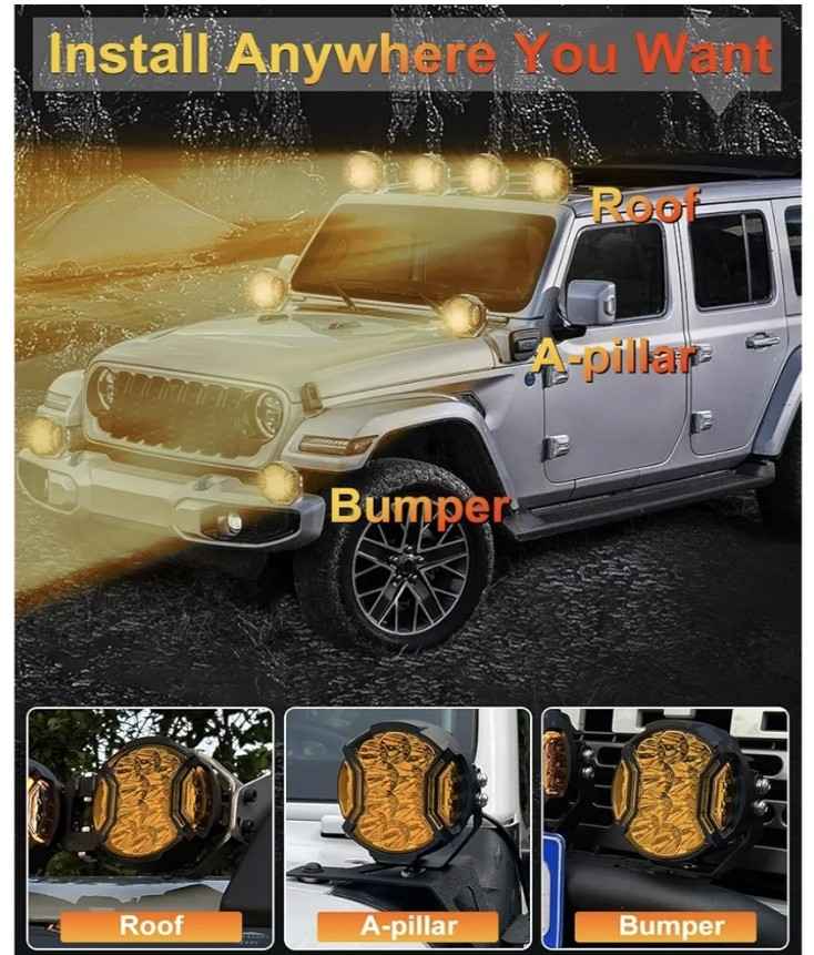 Auxbeam V-Ultra Series 5" 172W Side Shooter Offroad Fog Lights - photo 2