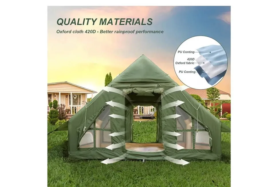 Kikilive Inflatable Camping Tent, 4-6 Person Inflatable Tent image indicator(6)