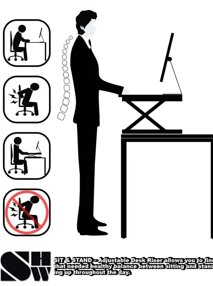 SHW 32-Inch Standing Desk Converter image indicator(7)