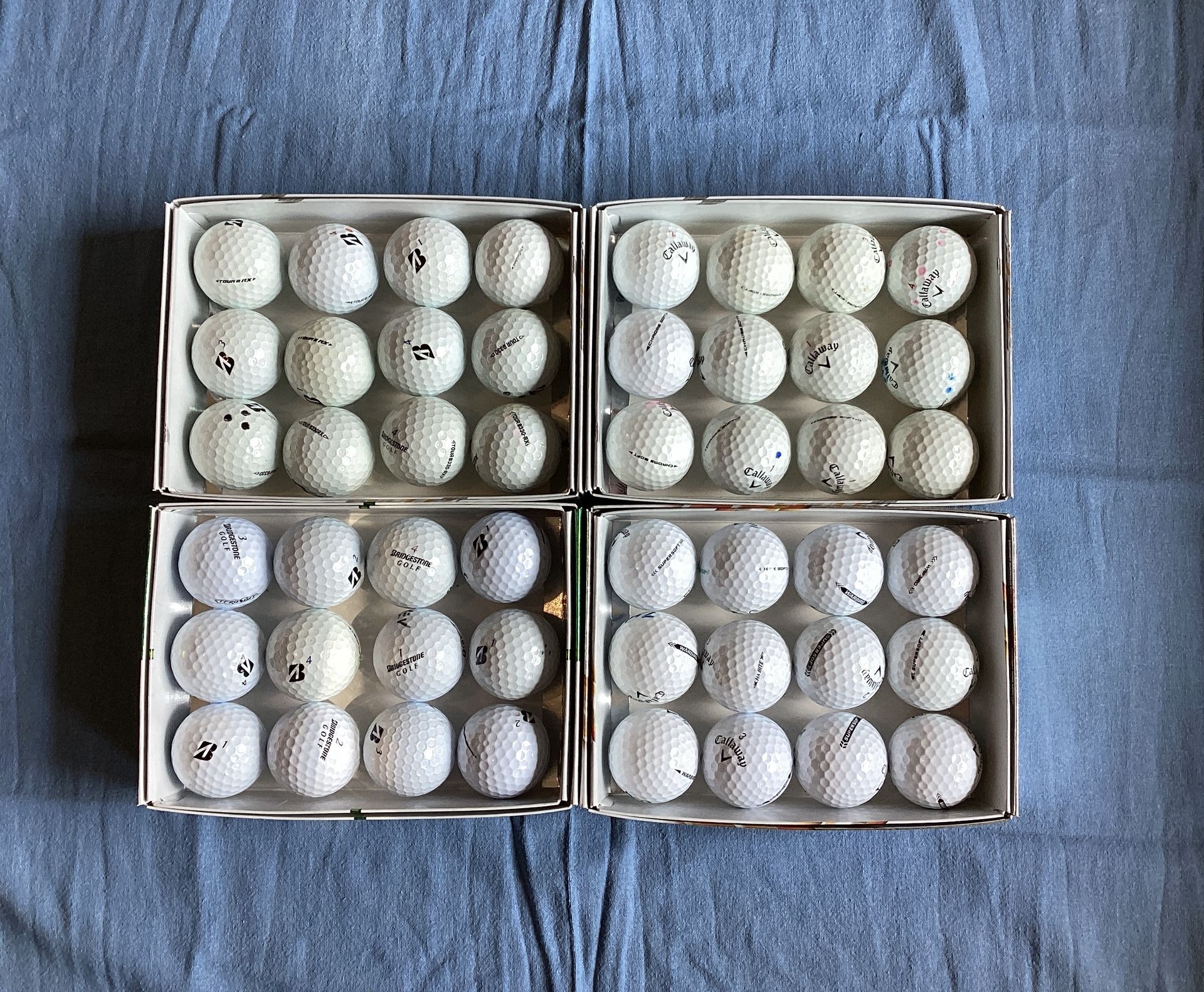 Callaway and Bridgestone 4 Dozen Used Golf Balls