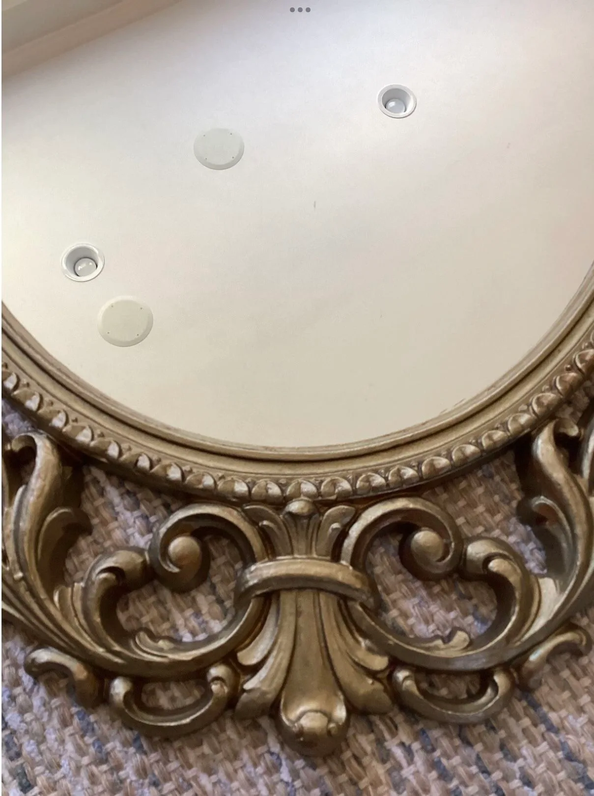 Vintage French Style Glit Carved Mirror 18”x 31” image indicator(6)