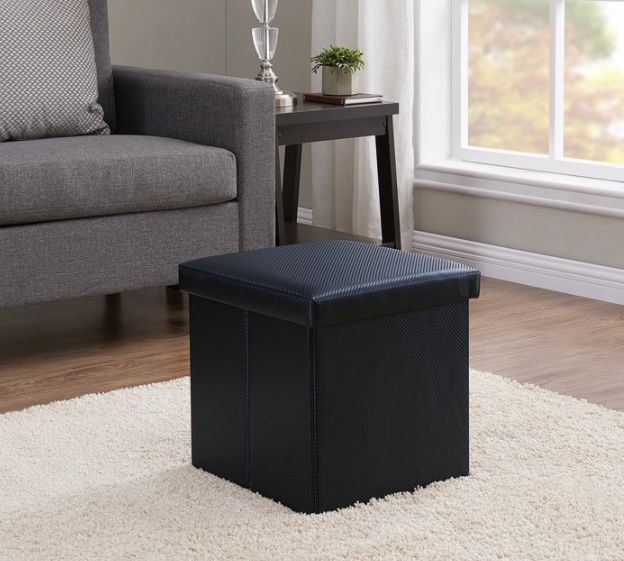 Storage Ottoman Collapsible -Holds Up To 220Lbs Black NEW! - photo 3