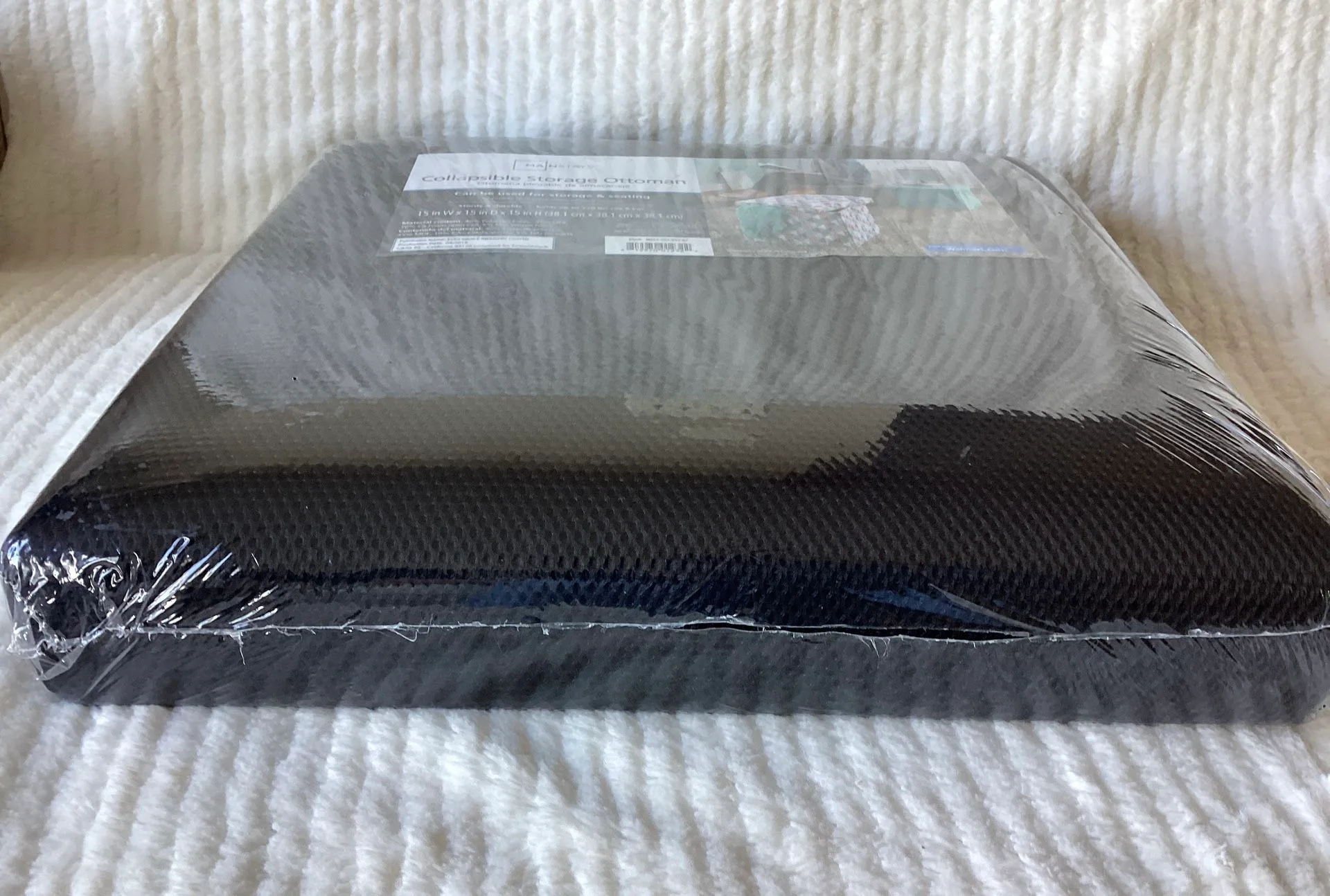 Storage Ottoman Collapsible -Holds Up To 220Lbs Black NEW! image indicator(8)