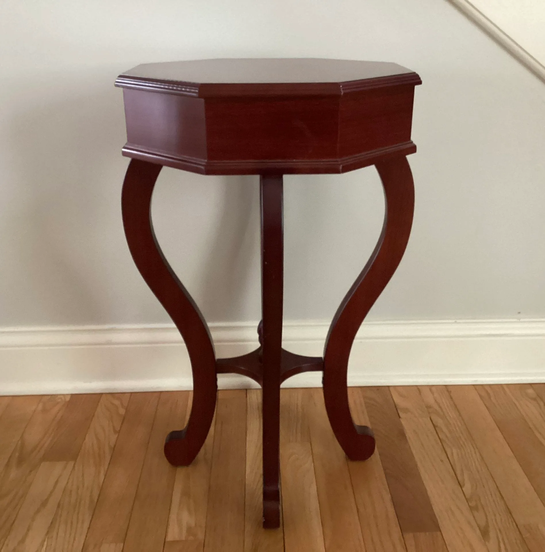 Wooden Accent Side Table Octagon Shape For Home Decor image indicator(2)