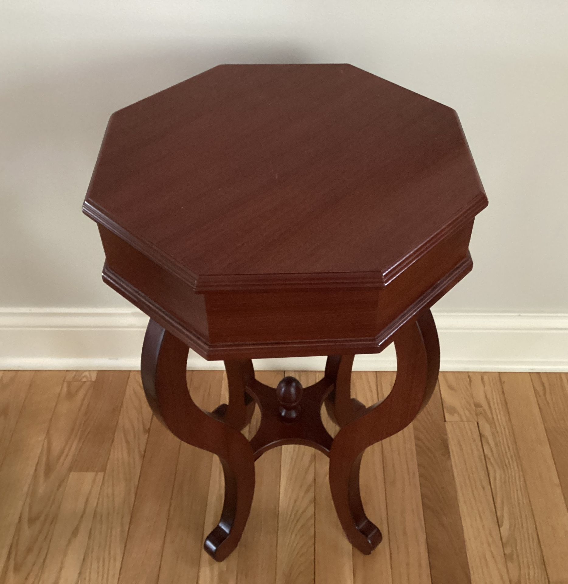 Wooden Accent Side Table Octagon Shape For Home Decor - photo 3
