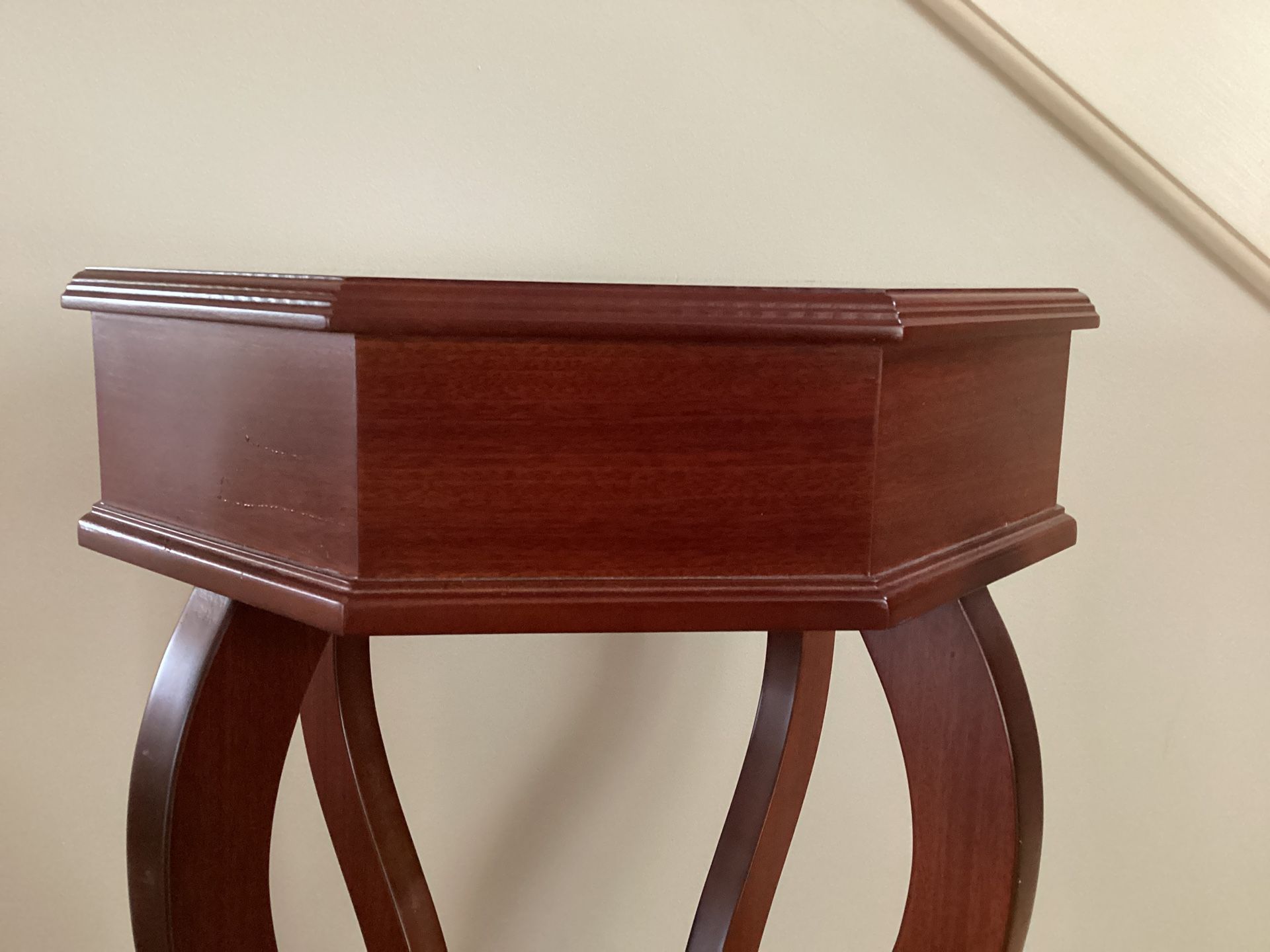 Wooden Accent Side Table Octagon Shape For Home Decor - photo 5