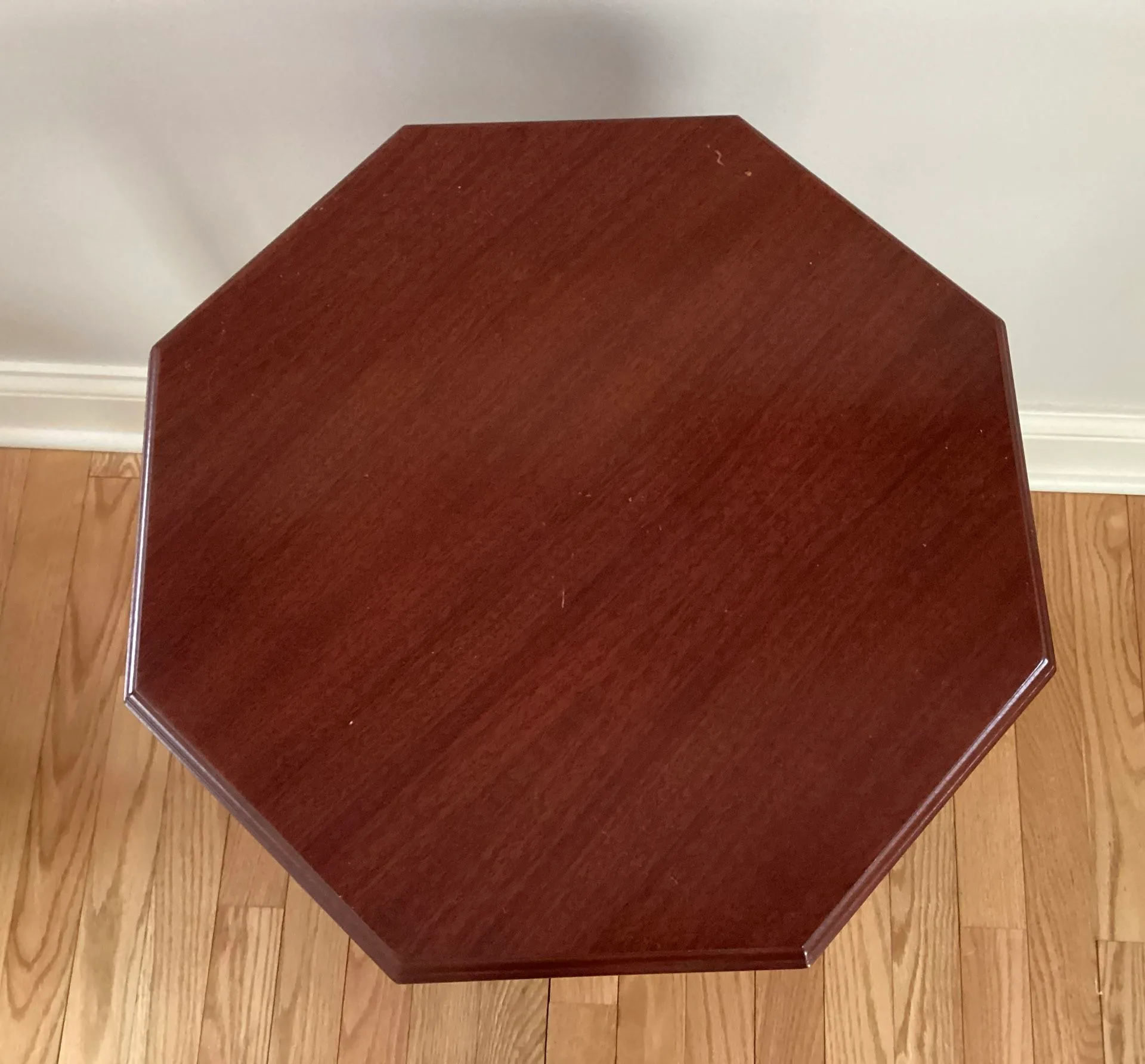 Wooden Accent Side Table Octagon Shape For Home Decor image indicator(7)