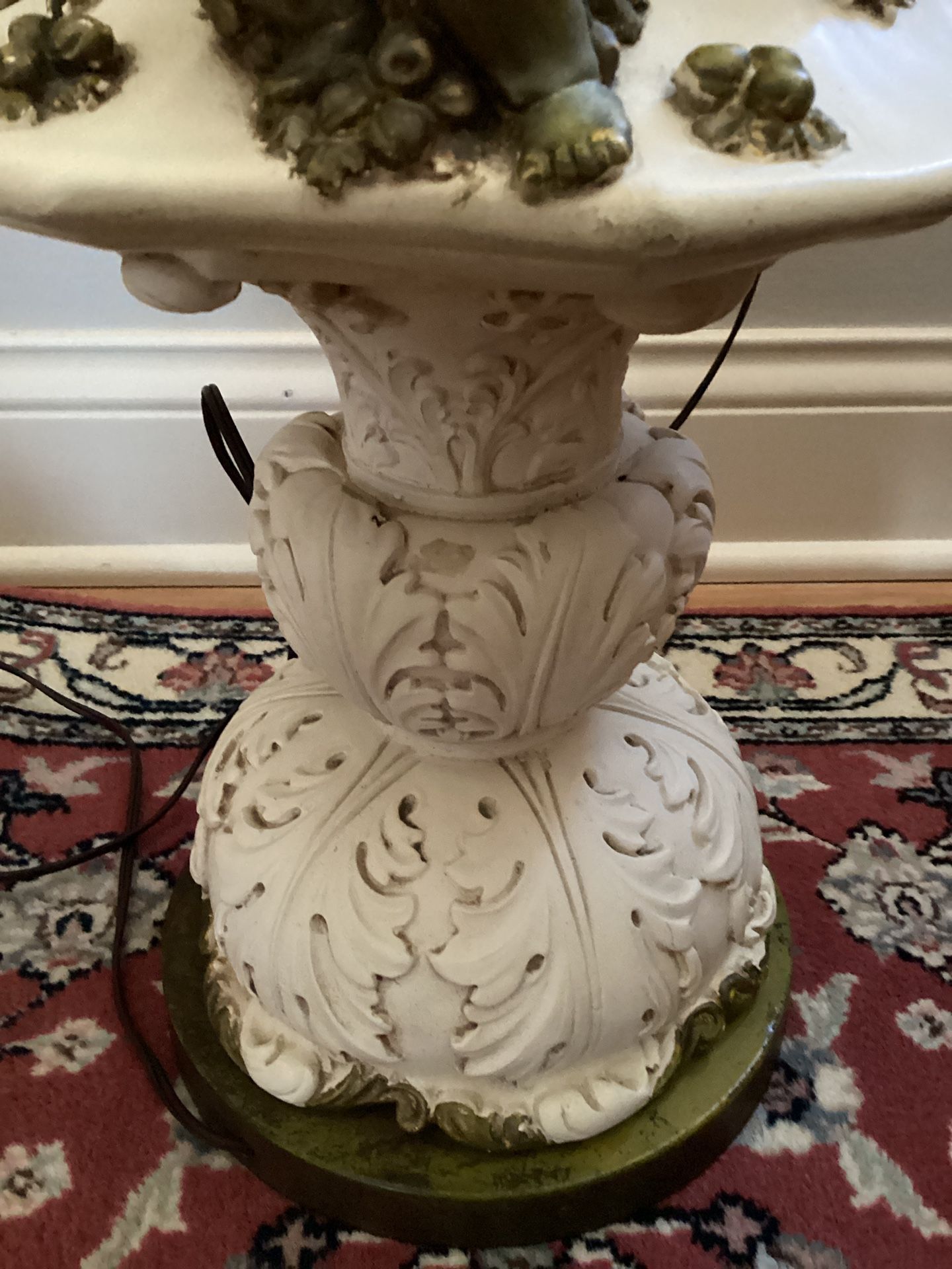Vintage Cherubs Statue Tall Large Lamp - photo 5