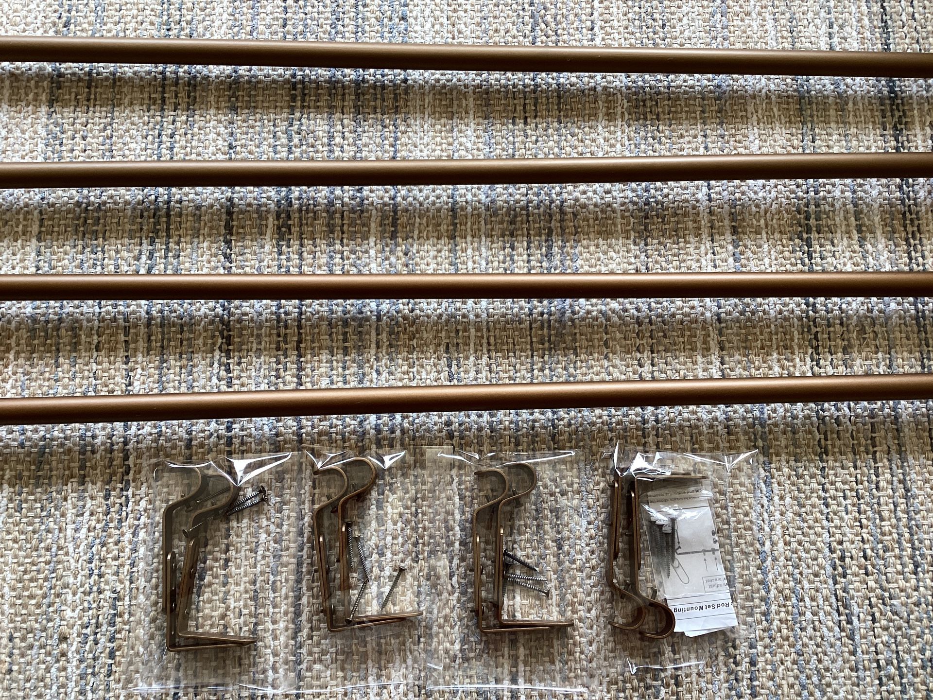 Curtain Rod Metal Bronze Color 44.5”~85” (Set of 4) - photo 5