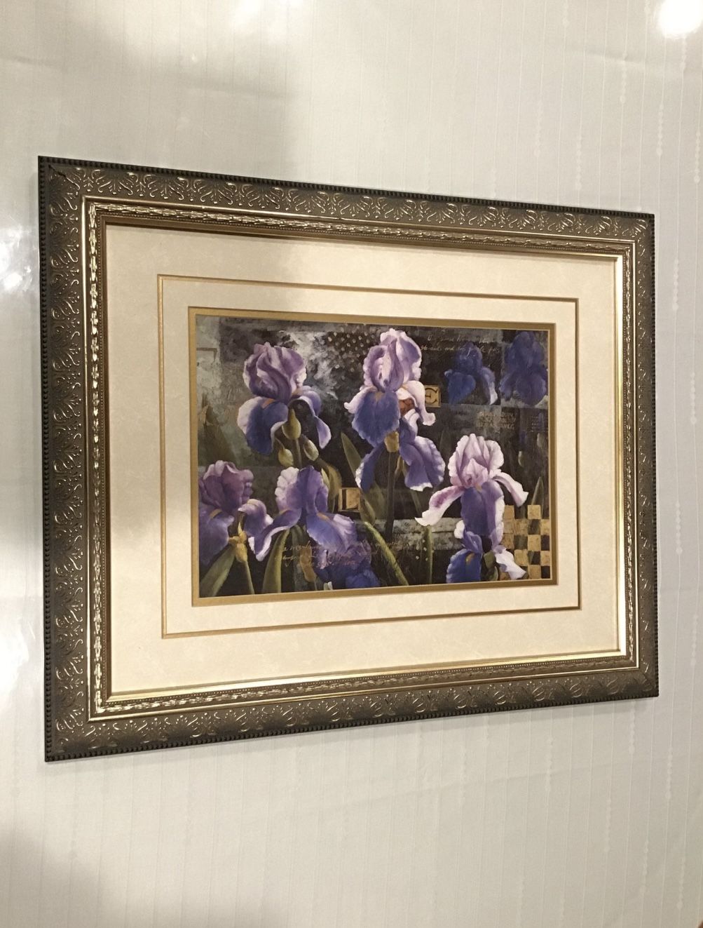 Glass Framed Flower Printing Wall Decor - photo 2
