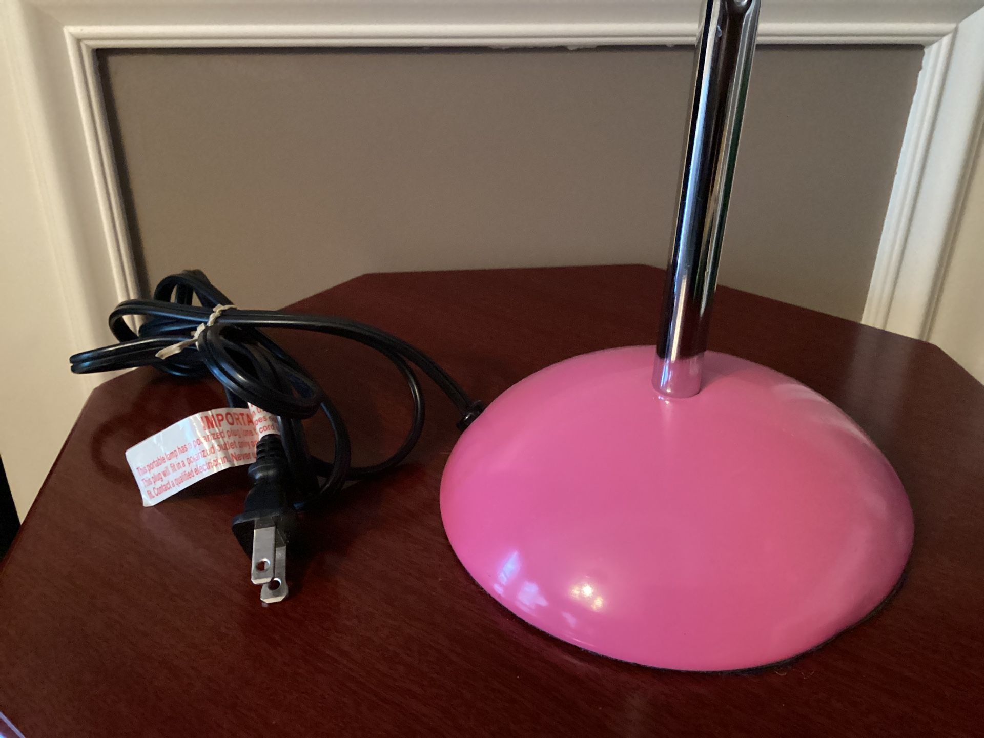 Portable Desk Lamp Metal Bendable Hot Pink - photo 3