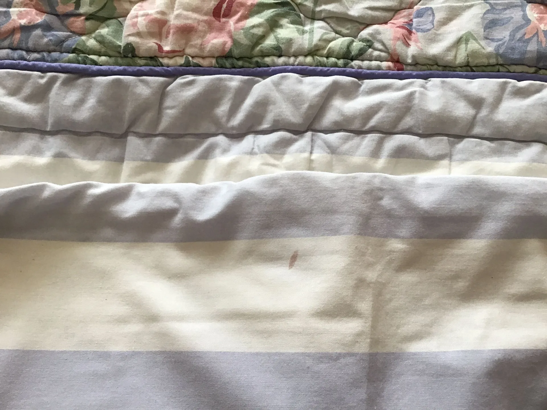 Floral / Stripe Full Duvet Cover Cotton Padded Full Zip Closure image indicator(8)