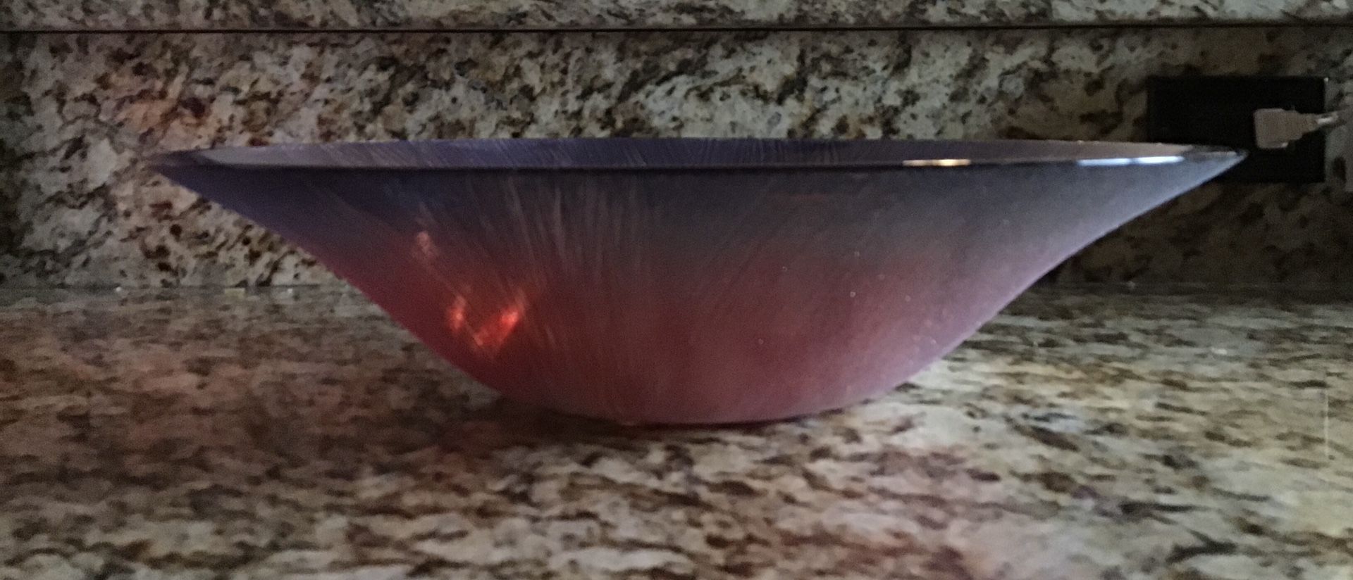 Red Big Glitter Glass Bowl For Storage and Decor -Any Fruit And - photo 5