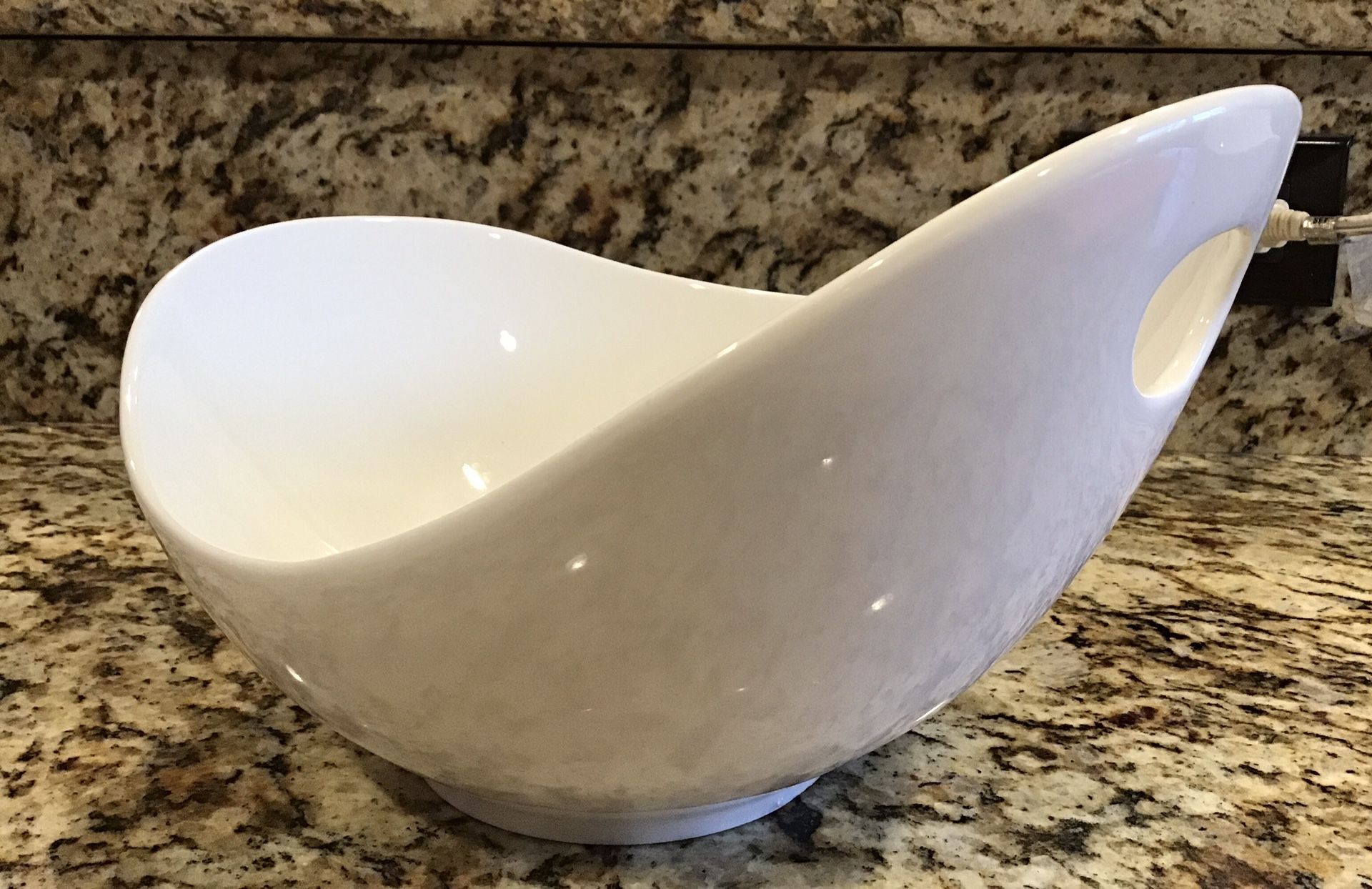 Oval Curve Design Serving Bowl With Handle Porcelain White (6pcs - photo 5