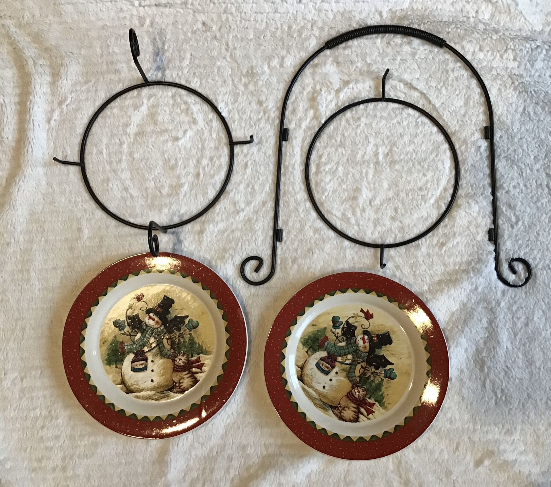 Two Tier Serving Party Plates With Metal Stand - photo 3