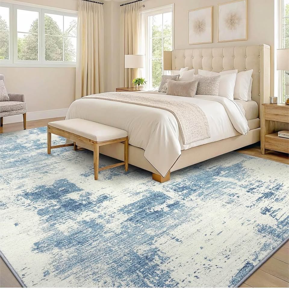 8x10 Modern Abstract Area Rugs Ivory - photo 2
