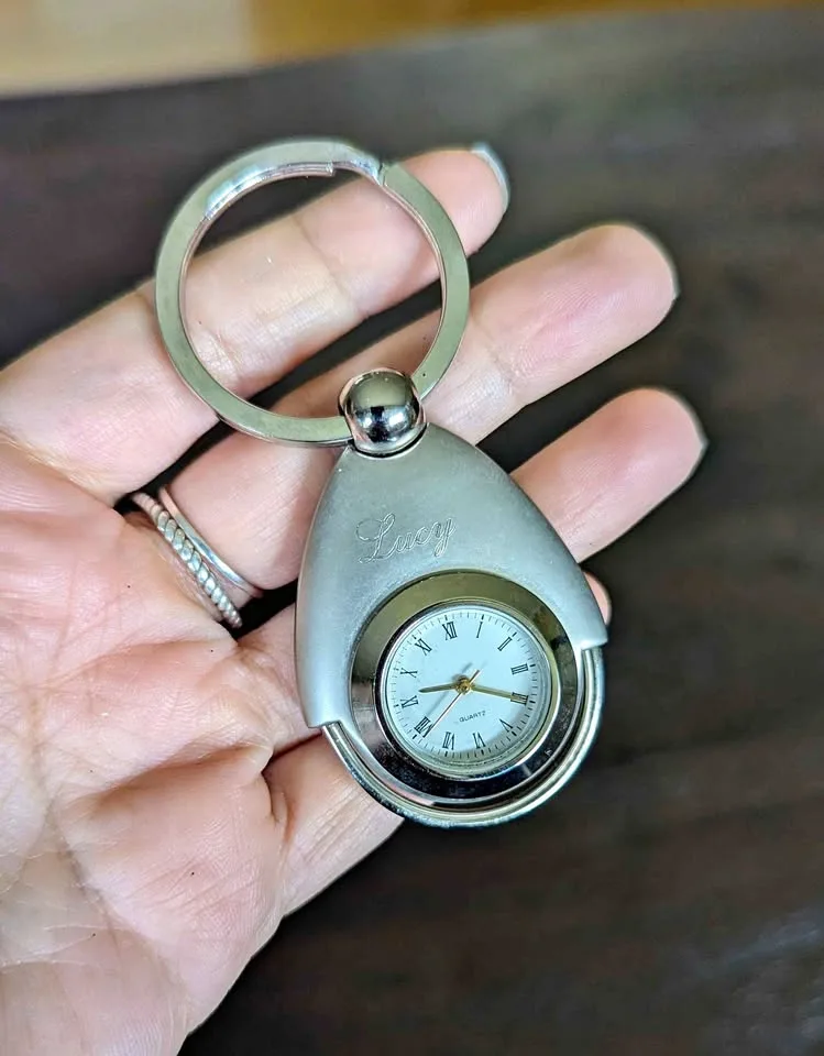 'Lucy' Engraved Watch Keychain