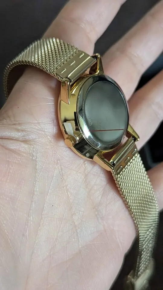 NIC & SID Gold tone watch w/Swarovski crystals image indicator(4)