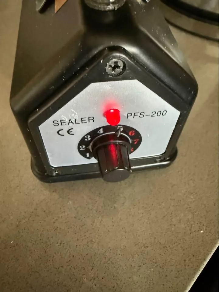 FS-200 300 mm Impulse Heat Sealing Plastic Bag Closer Sealer 8" image indicator(4)