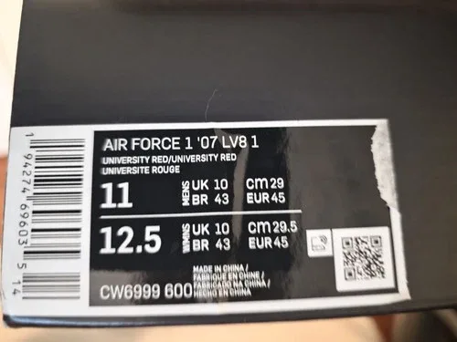 Size 11 - Nike Air Force 1 Low Triple Red image indicator(6)