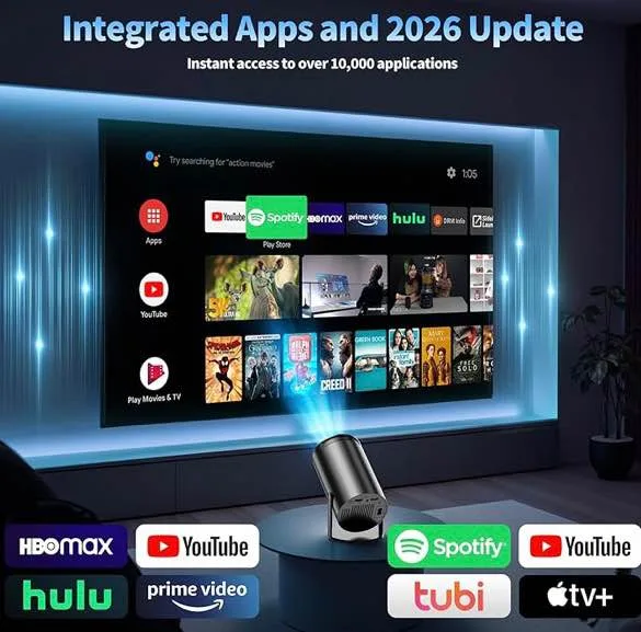 [2026 Upgraded] Mini Projector Support 4K 1080P FHD image indicator(7)