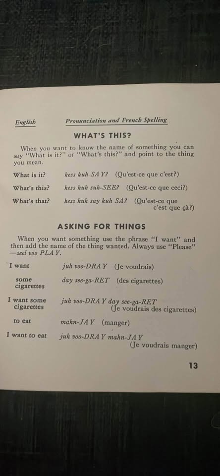 WW II French Language Guide - Made by “The War Department” - photo 3