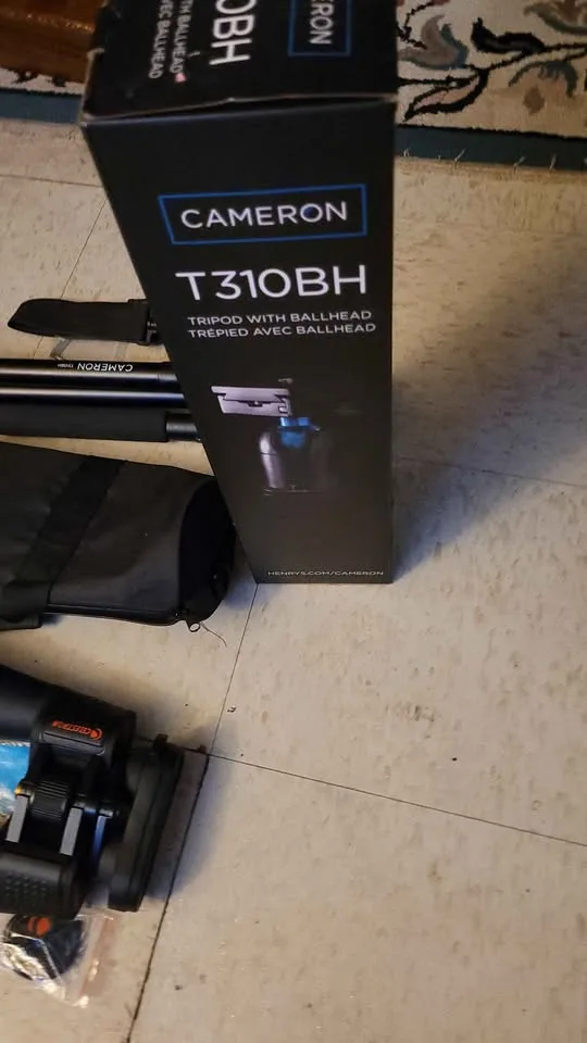 Cameron tri-pod with Celestron binoculars 25×70 range image indicator(5)