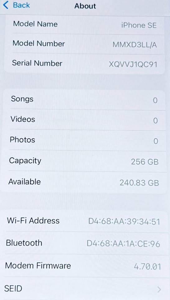 Apple iPhone SE 3rd Gen 256GB UNLOCKED Fully Functional - photo 5