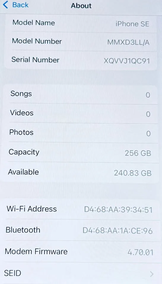 Apple iPhone SE 3rd Gen 256GB UNLOCKED Fully Functional image indicator(5)