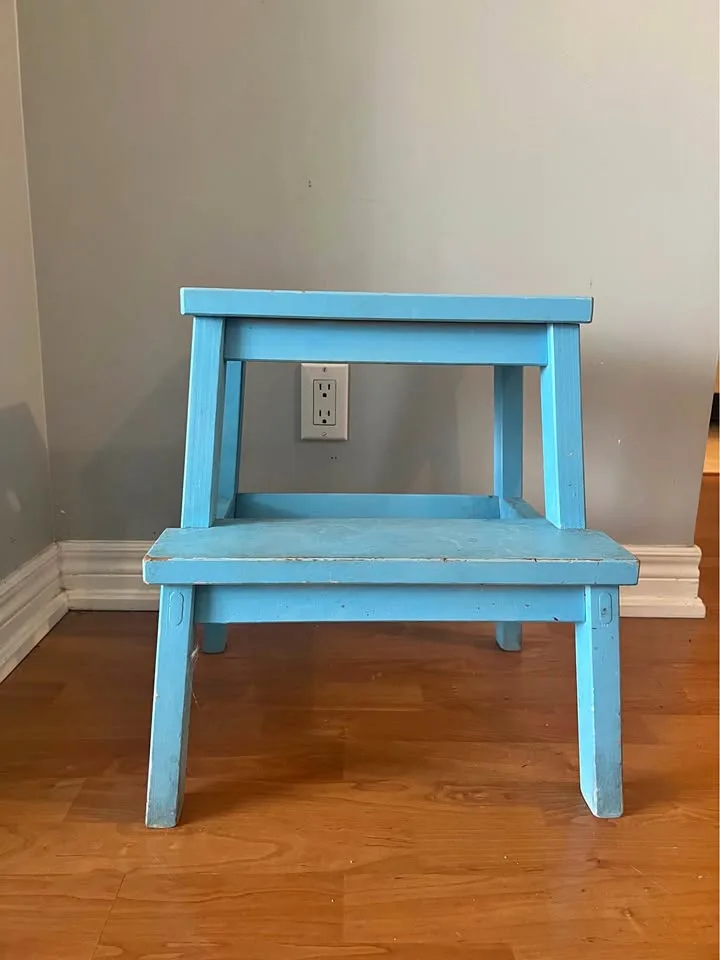 IKEA wood foot stool thumbnail