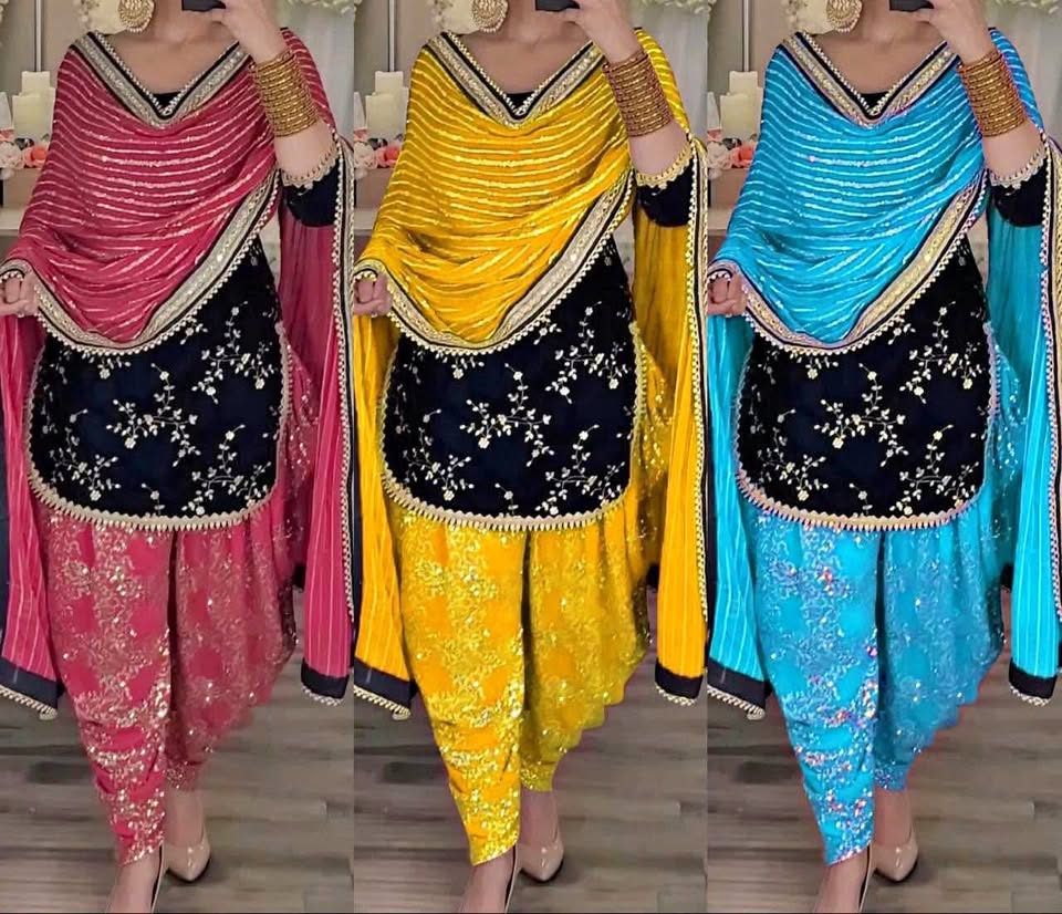 Black velvet suit with salwar