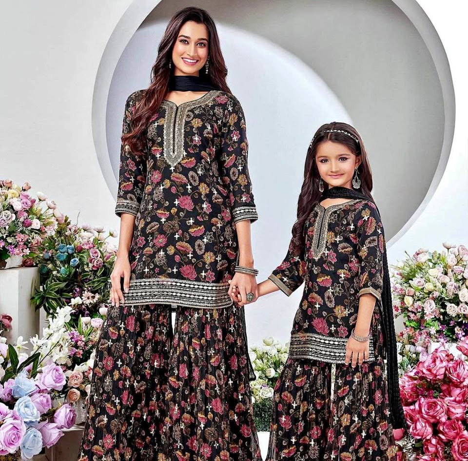 Mom & Daughter Floral Suit Set