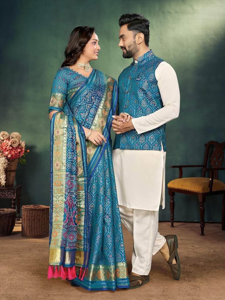 Indian partywear couple sets / kurta and saree sets - photo 3