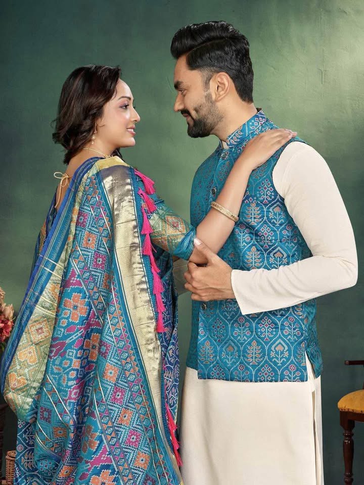 Indian partywear couple sets / kurta and saree sets - photo 4