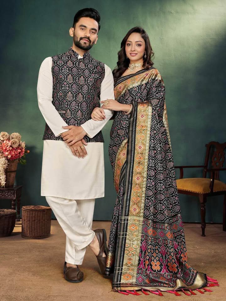 Indian partywear couple sets / kurta and saree sets - photo 5