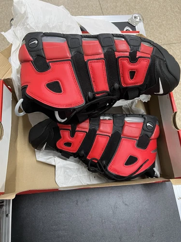NIKE Air More Uptempo '96 Black/Red Size 12 - photo 3