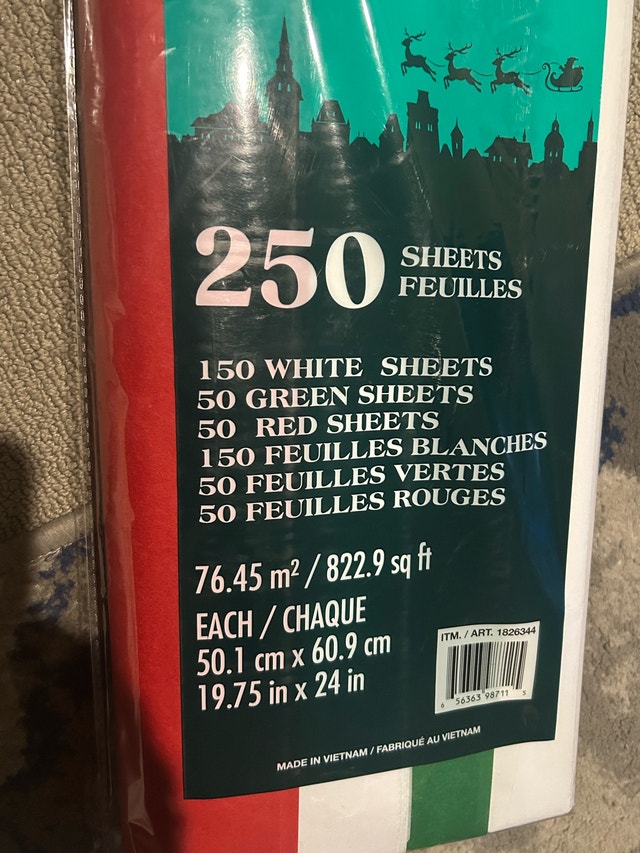 Brand New 250 Sheets of Gift Packaging Tissue - photo 2