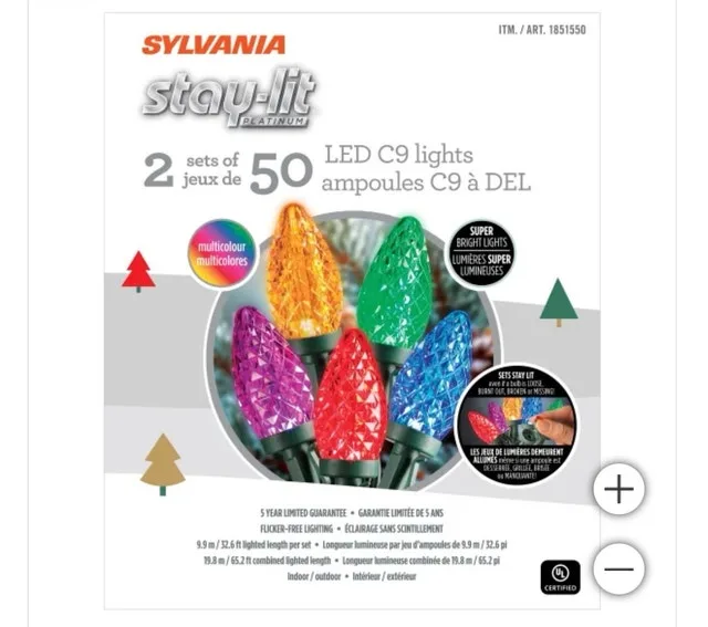 Sylvania Stay-Lit 50 LED C9 Lights image indicator(2)