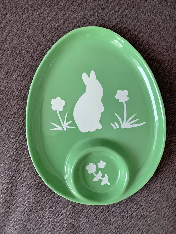 Easter Dip Plate Green