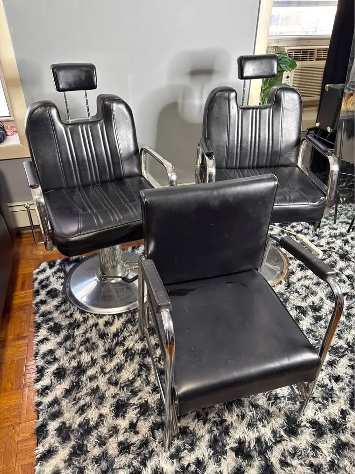 Black Barber Chairs Lot of 3 thumbnail