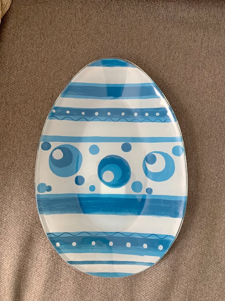 NEW - Easter Plate Blue