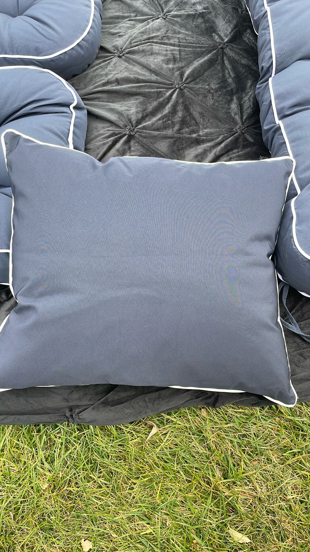 6 New Navy Outdoor Patio Cushions - photo 5
