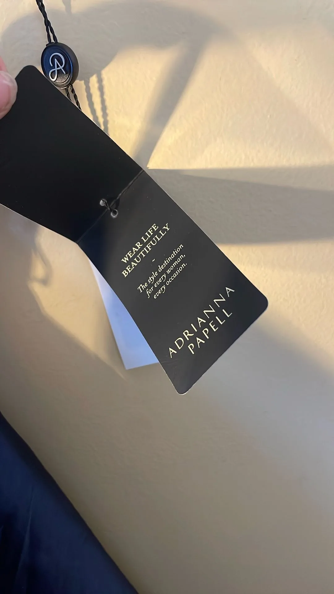 Adriana Papell Navy Beaded Tafita Gown size 2 image indicator(5)