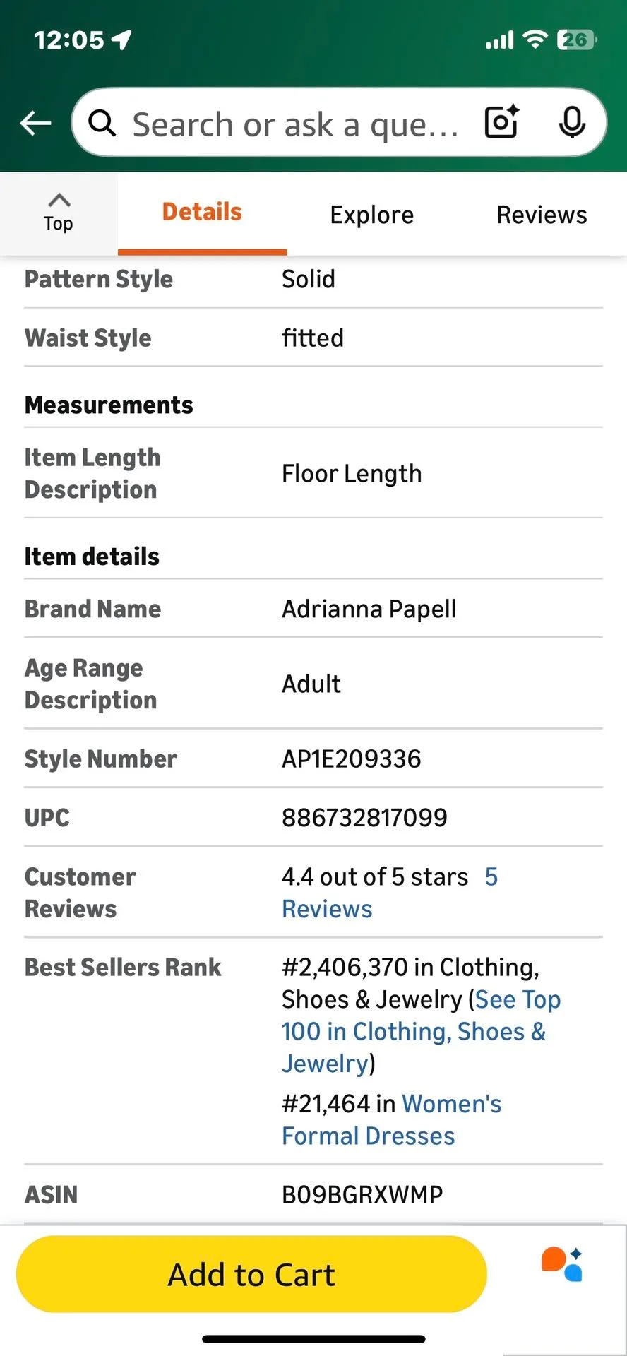 Adriana Papell Navy Beaded Tafita Gown size 2 image indicator(8)