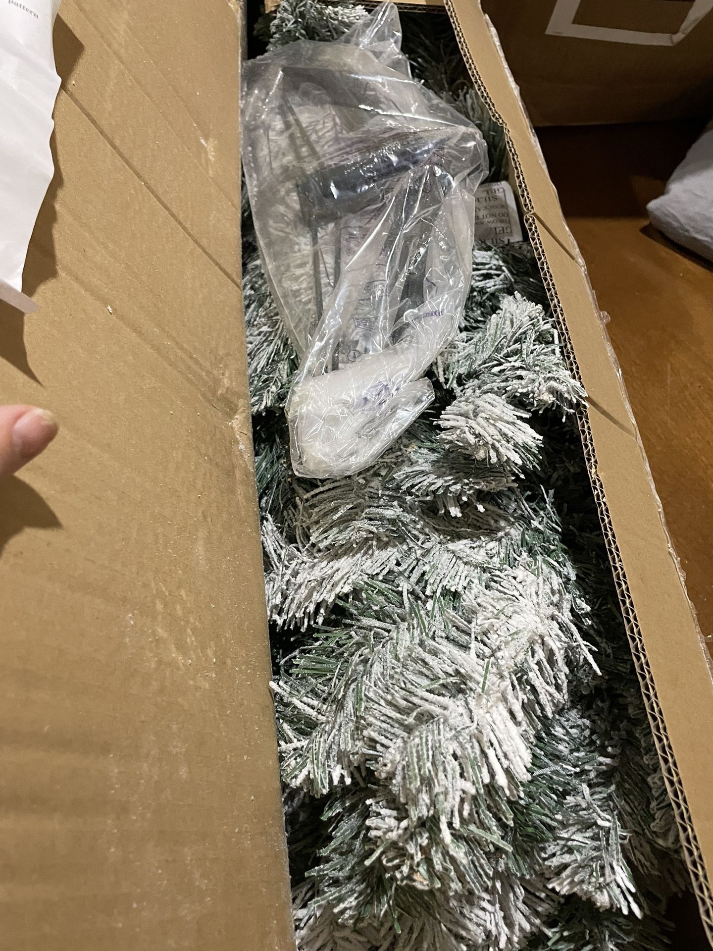 Flocked West Virginia Christmas tree with 210 tips
