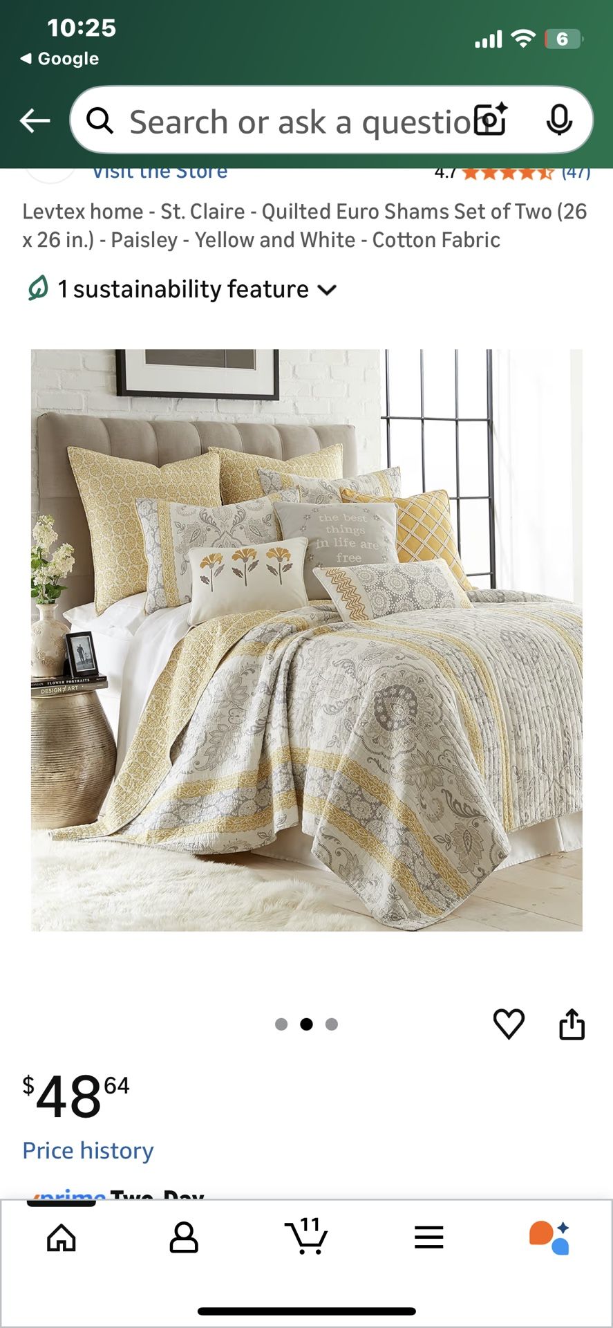 Levtex Home Euro Shams Set of Two - photo 5