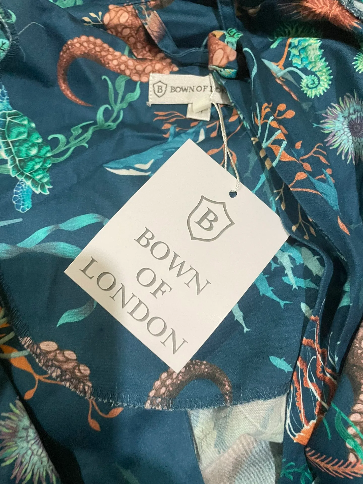 BOWN OF LONDON Woman’s Robe Medium -Ocean Treasure image indicator(3)