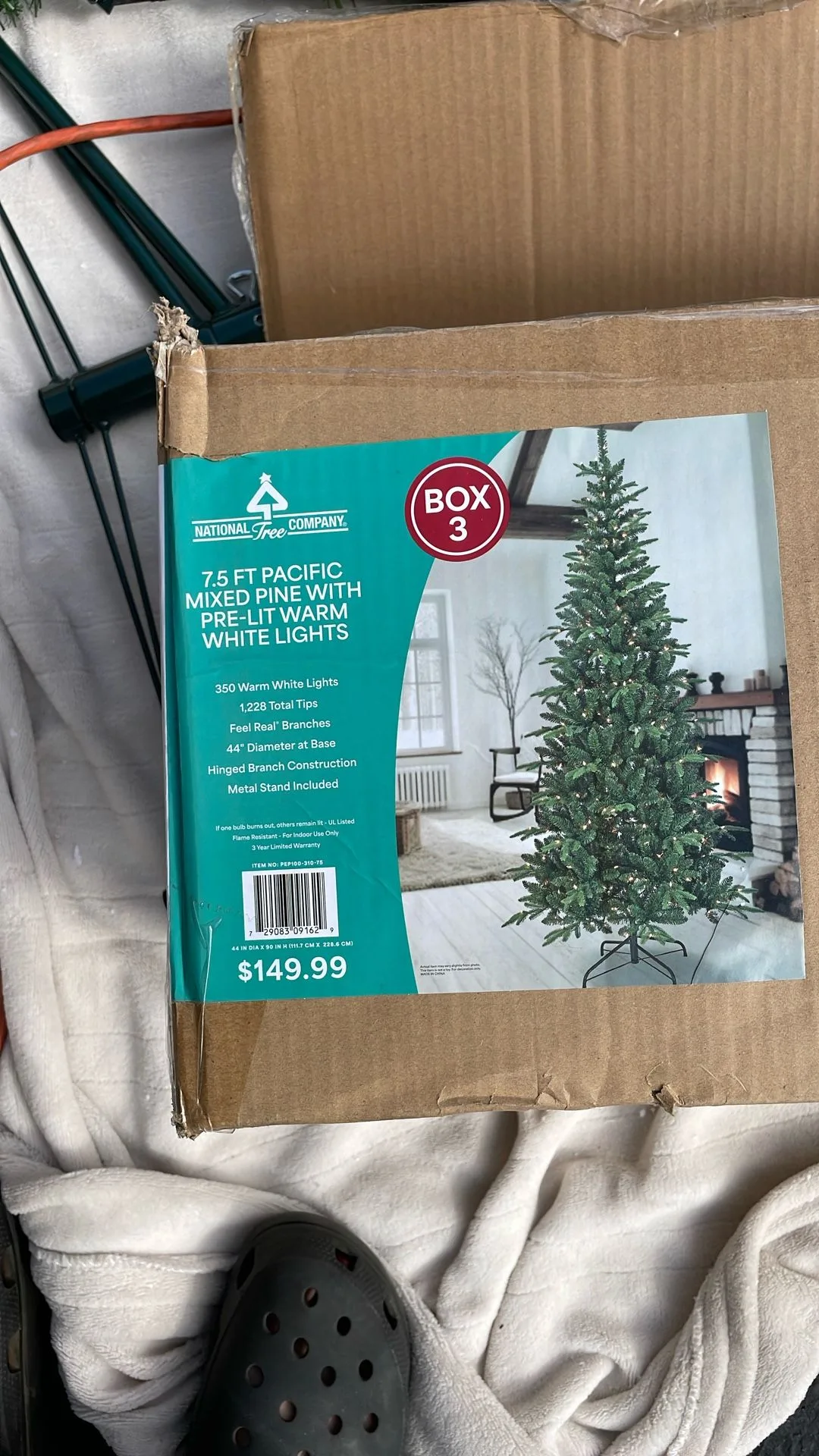 National Tree Company 7 1/2 foot mixed pine with pre-lit warm li thumbnail